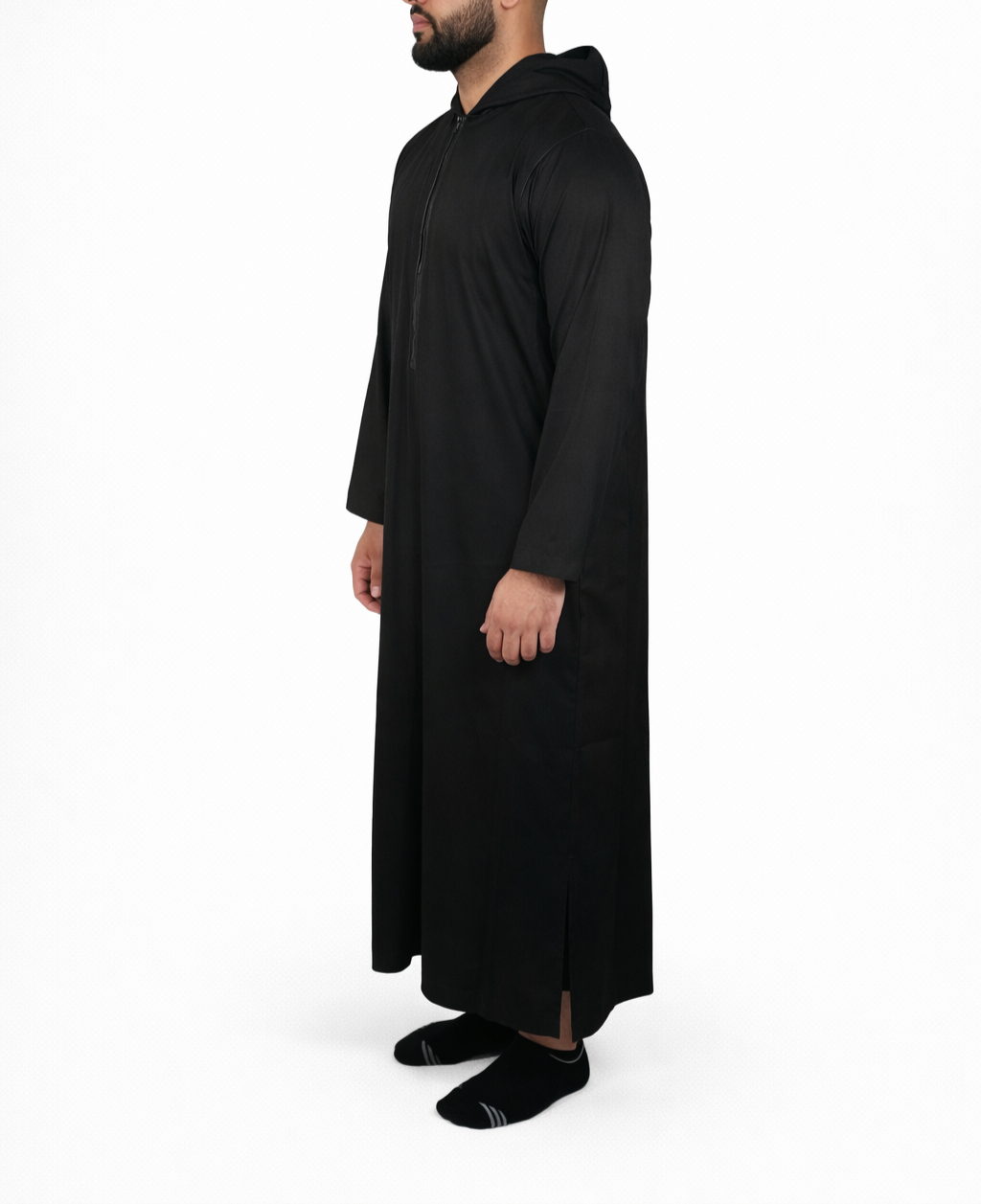 Black Hooded Thobe / Jubba for Men – Moroccan Style
