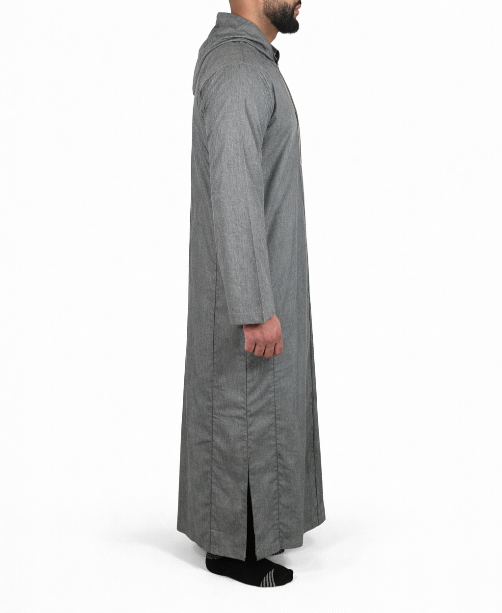 Grey Hooded Thobe / Jubba for Men – Moroccan Style